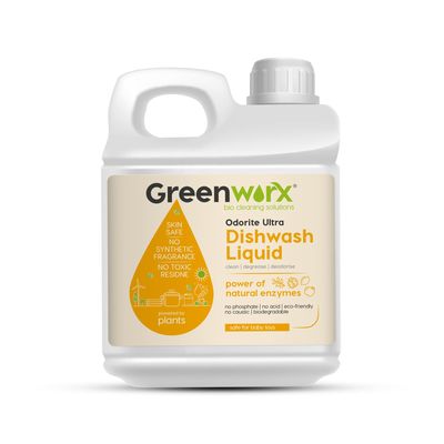 Greenworx - Bio Cleaning Solutions Natural Dishwash Liquid - 5 Ltr | Biodegradable, Non-Toxic, Eco-friendly | Baby & Pet safe