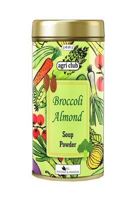 Agri Club Broccoli Almond Soup Powder 250gm, Instant Soup Powder
