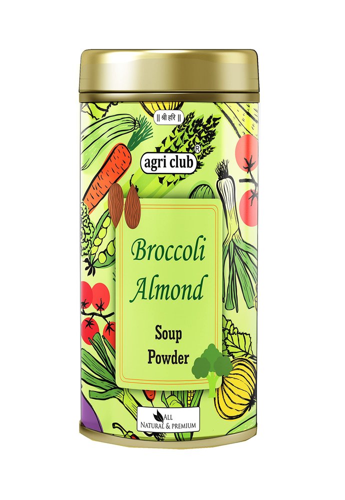 Agri Club Broccoli Almond Soup Powder 250gm, Instant Soup Powder