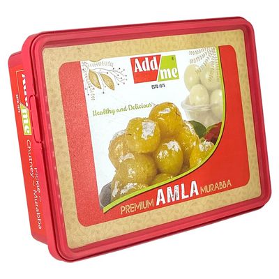 Add me Super Special Dry Premium amla Murabba 1kg Celebration Pack Extra Large (80-100gram a Piece) riped Awla Fruit Sweets 1 kg marinated in Kesar and Elaichi