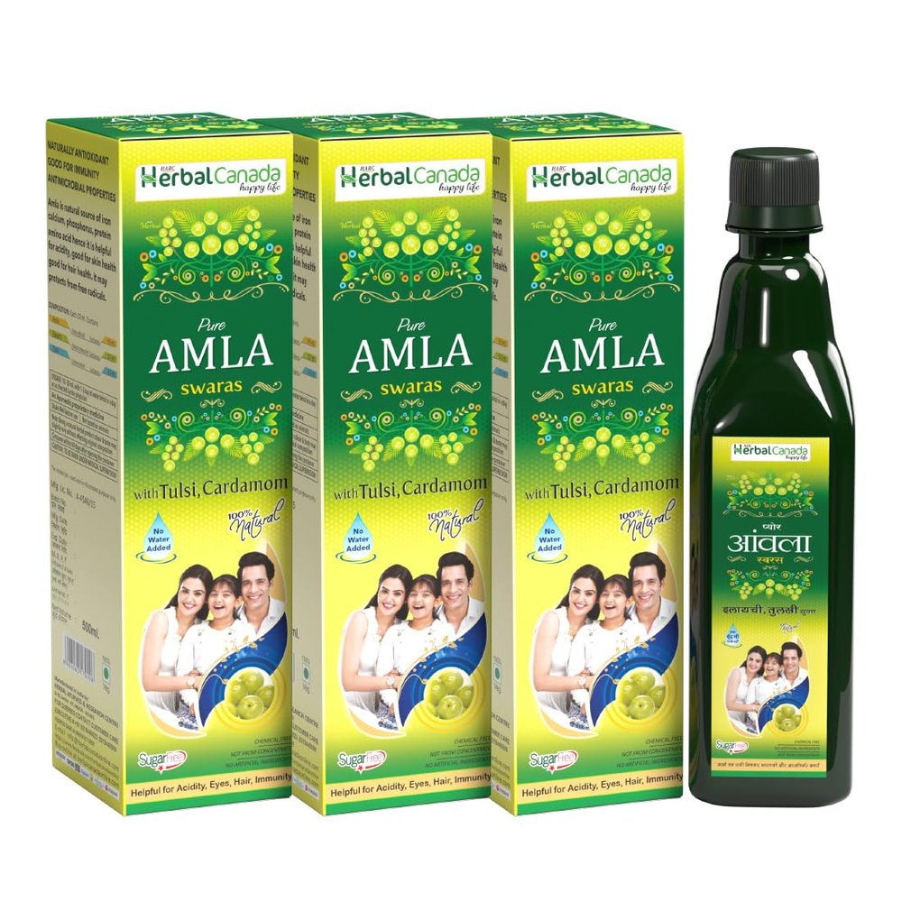 Herbal Canada Amla ras (1 L) (Pack of 3)