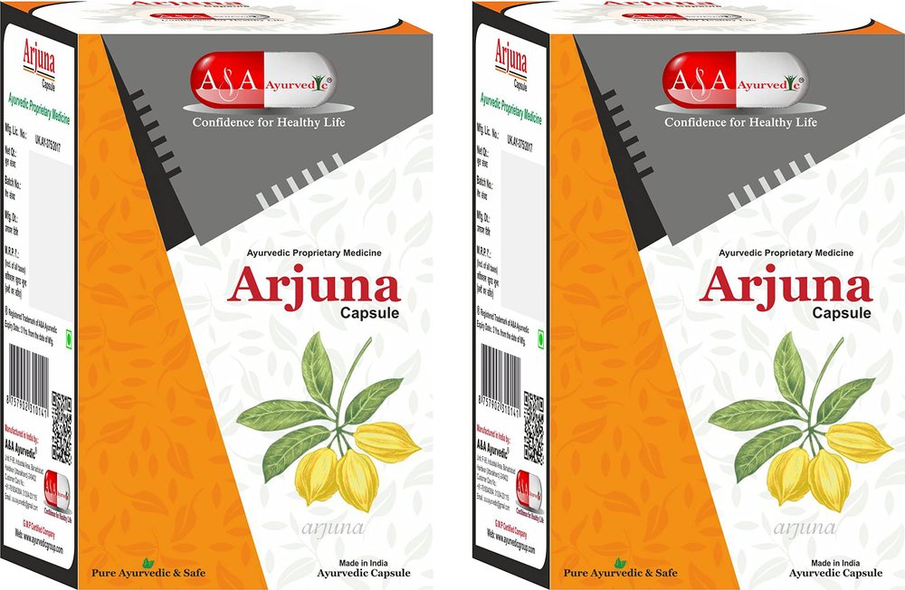 A&A Ayurvedic Arjuna Capsule l Arjuna Extract Capsule l Arjuna Bark Capsule l Cardiac Wellness (60 Caps)