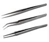 Aadvay Enterprises [3pcs] Beauty Tweezer Set - Precision Straight Tweezer & Plucker for Eyebrows, Facial Hair, and Beauty Care - Professional Stainless Steel Grooming Tool for Women & Men view 1