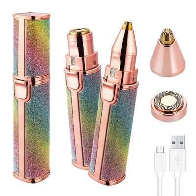 Afflatus Portable eyebrow trimmer for women, epilator for women, facial hair remover for women,Face, Lips, Nose Hair Removal Electric Trimmer with Light [USB] (MULTI)