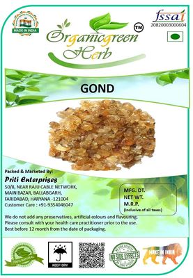 Organicgreen Herb Gond Batan - Gond Ladoo - Acacia Arabica Wild - Arabic Gum - 100 GM