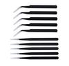 Aadvay Enterprises Black Coated Tweezers  5 Non-Magnetic [10 pair] view 1