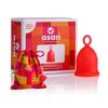 Asan menstrual cup light/medium flow - Easiest cup to insert & remove I Special ring design | Premium medical grade silicone I Designed in the USA view 1