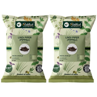 Riddhish Herbals Lindi Piper Churna - Pippali - long pepper powder - pack of 3 - each of 50gm