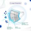 Careview 3 Ply Disposable Surgical Face Mask Pouch with SOFT FABRIC Earloop and built in Nose Pin, Certified by BFE>99% and PFE > 95%, SITRA, DRDO, ISO and CE(Pack of 50, BLUE) view 2