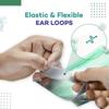 Careview 3 Ply Disposable Surgical Face Mask Pouch with Soft Fabric Earloop & Built in Nose Pin, Certified by BFE>99% & PFE > 95%, SITRA, DRDO, ISO & CE (Pack of 50, Green, Without Valve) view 3