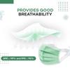 Careview 3 Ply Disposable Surgical Face Mask Pouch with Soft Fabric Earloop & Built in Nose Pin, Certified by BFE>99% & PFE > 95%, SITRA, DRDO, ISO & CE (Pack of 50, Green, Without Valve) view 4