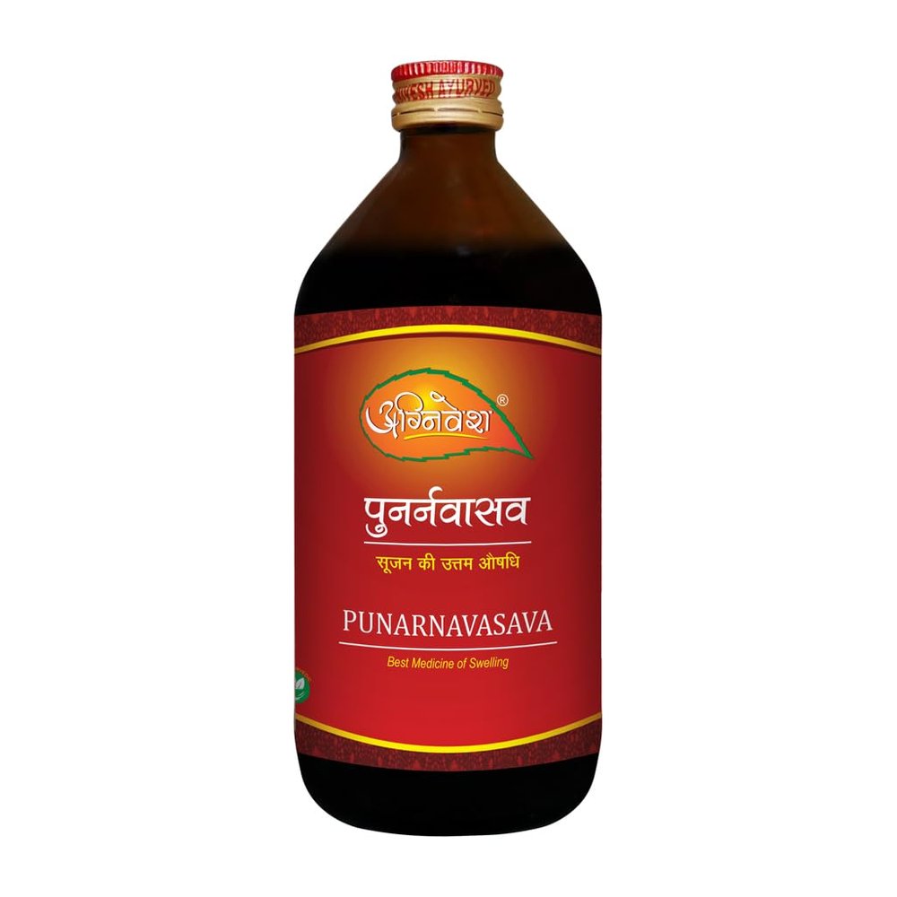 Agnivesh Punarnavasava Syrup/450Ml/ Useful In Swelling, Ascites & Abdominal Disorders(pack of 2)
