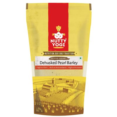 Nutty Yogi Organic Pearl Barley | wholegrain Nutrition | - 400gm (Pack of 1)