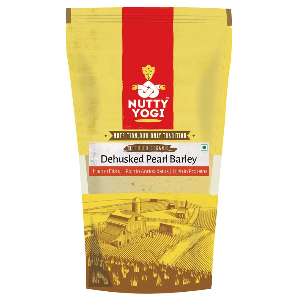 Nutty Yogi Organic Pearl Barley | wholegrain Nutrition | - 400gm (Pack of 1)