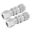 Compression Bulkhead, Smooth Safe Fitting Bulkhead Connector Convenient for Gas Pipes for Oil Pipes for General Purpose for Professional Use(10) view 3