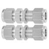 Compression Bulkhead, Smooth Safe Fitting Bulkhead Connector Convenient for Gas Pipes for Oil Pipes for General Purpose for Professional Use(10) view 4