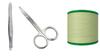 ayushicreationa Women Cotton Eyebrow Thread with Stainless Steel Mini Scissor and Tweezers for Hair Removal and Threading Tools Combo Pack of 3 view 1