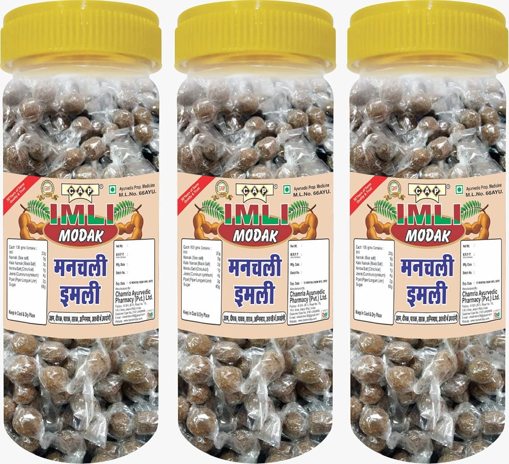 c a p Jet Imli Candy Khatti Mithi Tamarind Pachak -100 Gms Each(Pack Of 3)