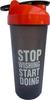 AV Brands Gym Shaker Bottle BPA Free Stop Wishing Start Doing Bottle 700 ml Shaker (red) view 1