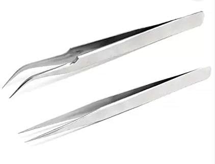 Aadvay Enterprises Stainless Steel Curved Tips Tweezers for Mobile/Gadget/Laptop Jewelry Repair