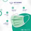 Medohealthy 3 Ply Disposable Face Masks (Pack of 200,Green) with nose pin BIS, (ISI) Certified mask with Melt blown layer view 3