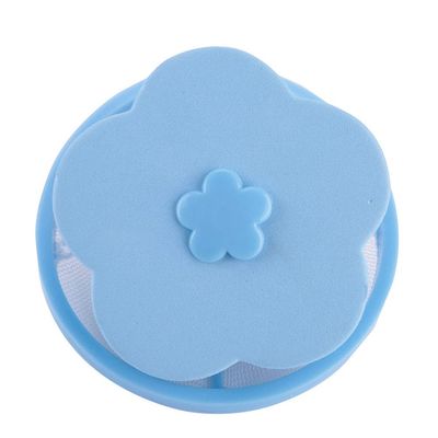 Hair Remover Floating Ball, Laundry Filter Bag Hair Removal, Laundry Filter Mesh Plum Blossom-shape for Washing Machine Home(blue)