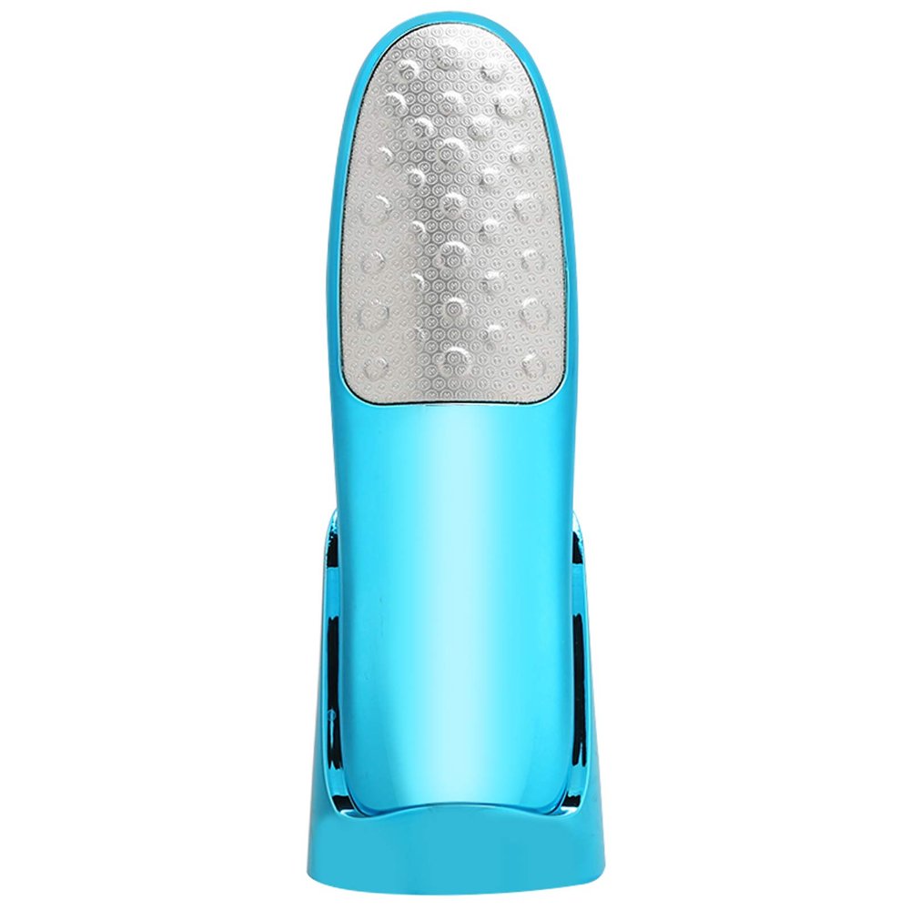 Callus Removal File, Convenient To Use Pedicure Care Drain Bottom Support with ABS Handle for Home(Shiny rose gold)