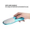 Callus Removal File, Convenient To Use Pedicure Care Drain Bottom Support with ABS Handle for Home(Shiny rose gold) view 2
