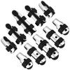 10 Pieces Finger Splints Metal Padded Finger Support Finger Stabilizer with Soft Foam Interior and Loop Straps for Adults and Children, 3 Sizes (Black) view 1