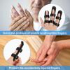 10 Pieces Finger Splints Metal Padded Finger Support Finger Stabilizer with Soft Foam Interior and Loop Straps for Adults and Children, 3 Sizes (Black) view 2