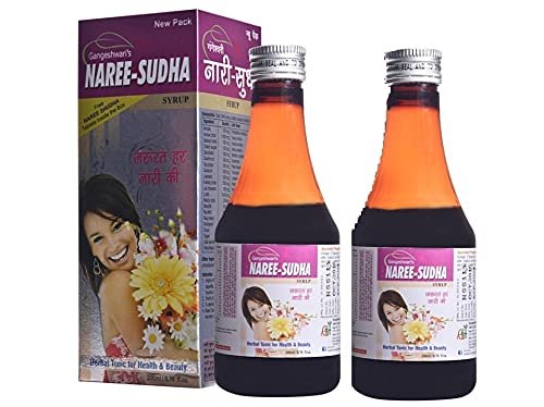 Gangeshwari Naari Sudha Syrup for Women with Free Tablets, Restorative & Uterine Tonic, Herbal & Natural Naari Syrup, (200Ml, Pack of 2 Pcs)