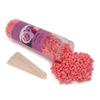 Cema Hard Wax Beans,Hair Removal Full Body Brazilian Bikini Beads for Stripless Body Waxing at Home with free spatula, 400 gms Jar (400 Grams, Rose) view 1