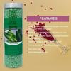 Cema Hard Wax Beans,Hair Removal Full Body Brazilian Bikini Beads for Stripless Body Waxing at Home with free spatula, 400 gms Jar (400 Grams, Green) view 3