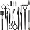 KINGMAS 9 in 1 Eyebrow Kit Eyebrow Razor, Exfoliating Dermaplaning Tool Face Razors for Women, Including Facial Trimmer Shaver, Eyelash Comb, Angled Eyebrow Brush, Scissors, Tweezers view 1