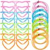 8PCS Silly Straw Glasses, Reusable Fun Loop Drinking Straw Eye Glasses, Novelty Eyeglasses Straw for Kids Party Annual Meeting Parties Birthday (4 Colors Heart) view 1
