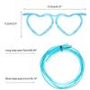 8PCS Silly Straw Glasses, Reusable Fun Loop Drinking Straw Eye Glasses, Novelty Eyeglasses Straw for Kids Party Annual Meeting Parties Birthday (4 Colors Heart) view 2