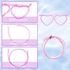 8PCS Silly Straw Glasses, Reusable Fun Loop Drinking Straw Eye Glasses, Novelty Eyeglasses Straw for Kids Party Annual Meeting Parties Birthday (4 Colors Heart) view 3