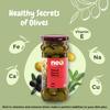 Neo Pitted Green Olives 360g I Low Fat Ready-to-Eat Healthy Snack, Source of Fibre, No Added Preservatives (Pack of 1) view 4