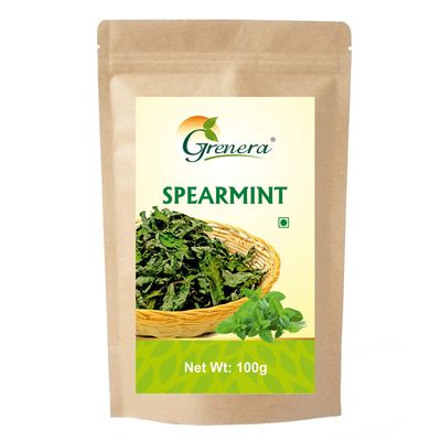 Grenera Spearmint Herbal Tea for PCOD and PCOS | Cure Facial and Acne Due to Hormonal Imbalance (100 grams)