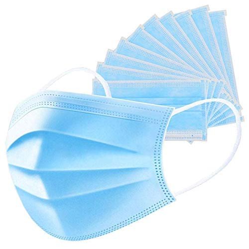 GIRIRAJ MART Non Wooven Elastic Ear-Loop Disposable Face Mask 3 Ply - Pack of 100 Pieces