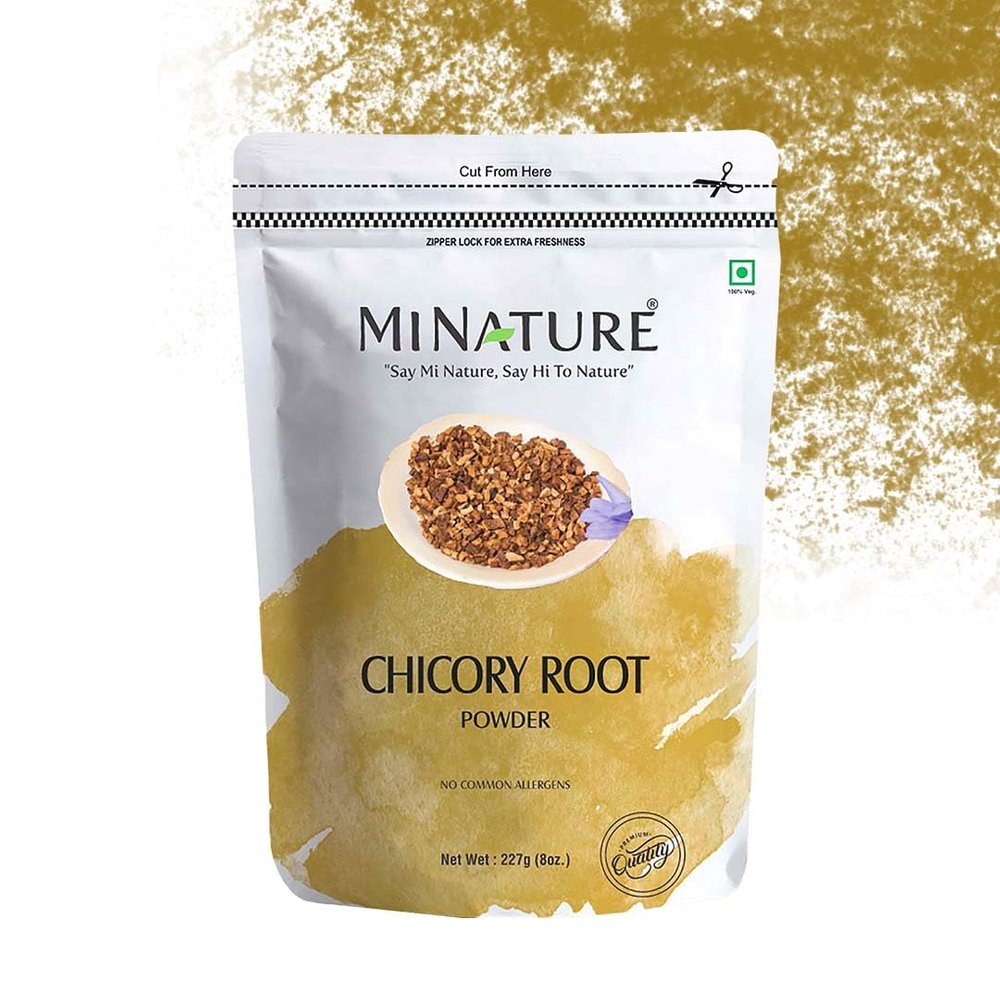 mi nature Chicory Root Powder | Cichorium intybus | Blue Daisy/Dandelion/Sailors | Coffee Alternative, Acid Free, Caffeine Free | 100% Natural powder | from India.| 227g (8 oz.)