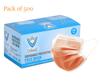 7Shield Face Mask | Disposable Safety Masks for Women & Men | ISO CE GMP SITRA Certified Soft Fabric Spandex Earloop strings, Comfortable & Blue Face Mask Box Pack of 500 Pcs Color - Orange view 2