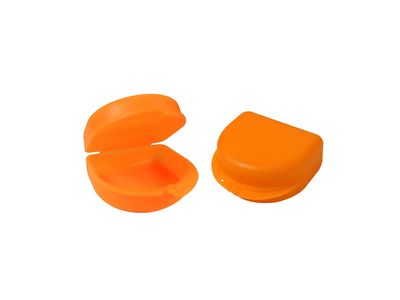 Dentosmile Dental Orthodontic Retainer/Aligner Case/Box/Mouth Guard and Denture Storage in Orange Colour (2)