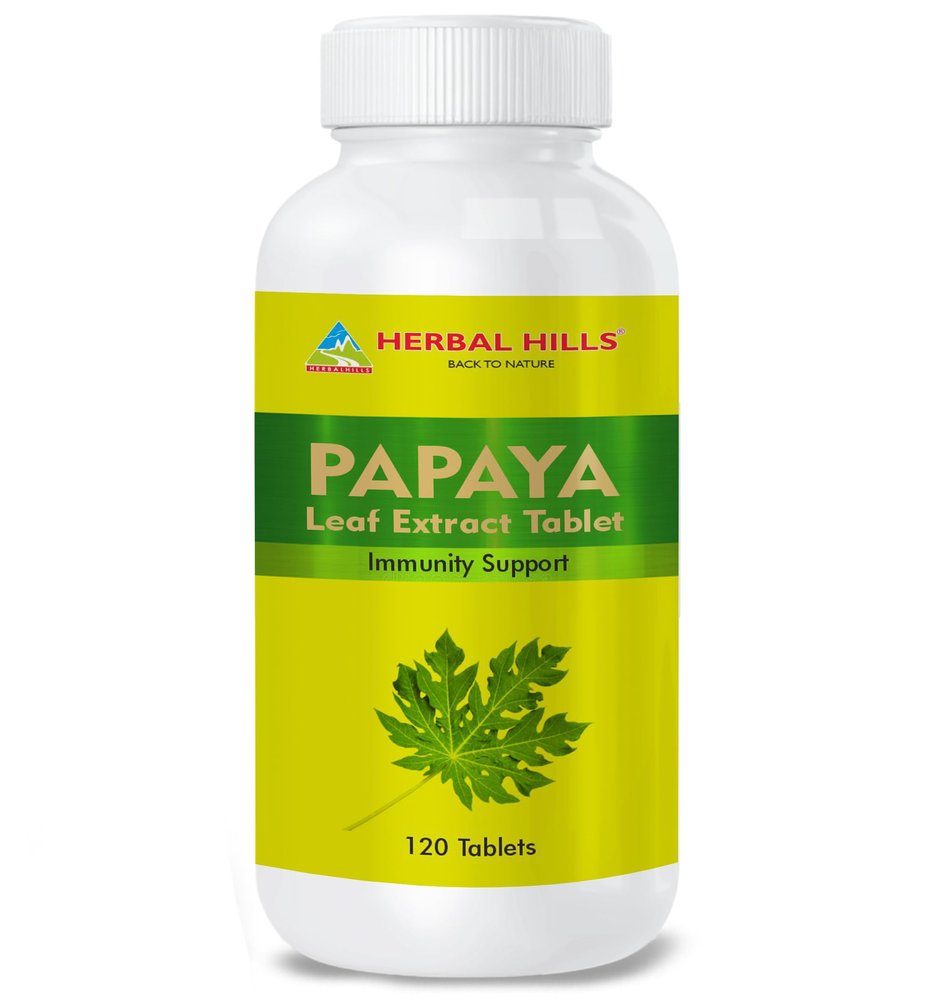Herbal Hills Carica Papaya tablets - Immunity booster 500mg, carica leaf extract (120 Tablets)