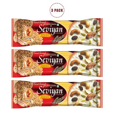 Hand Brand Premium Roasted Seviyan - 450 gm Pack of -3