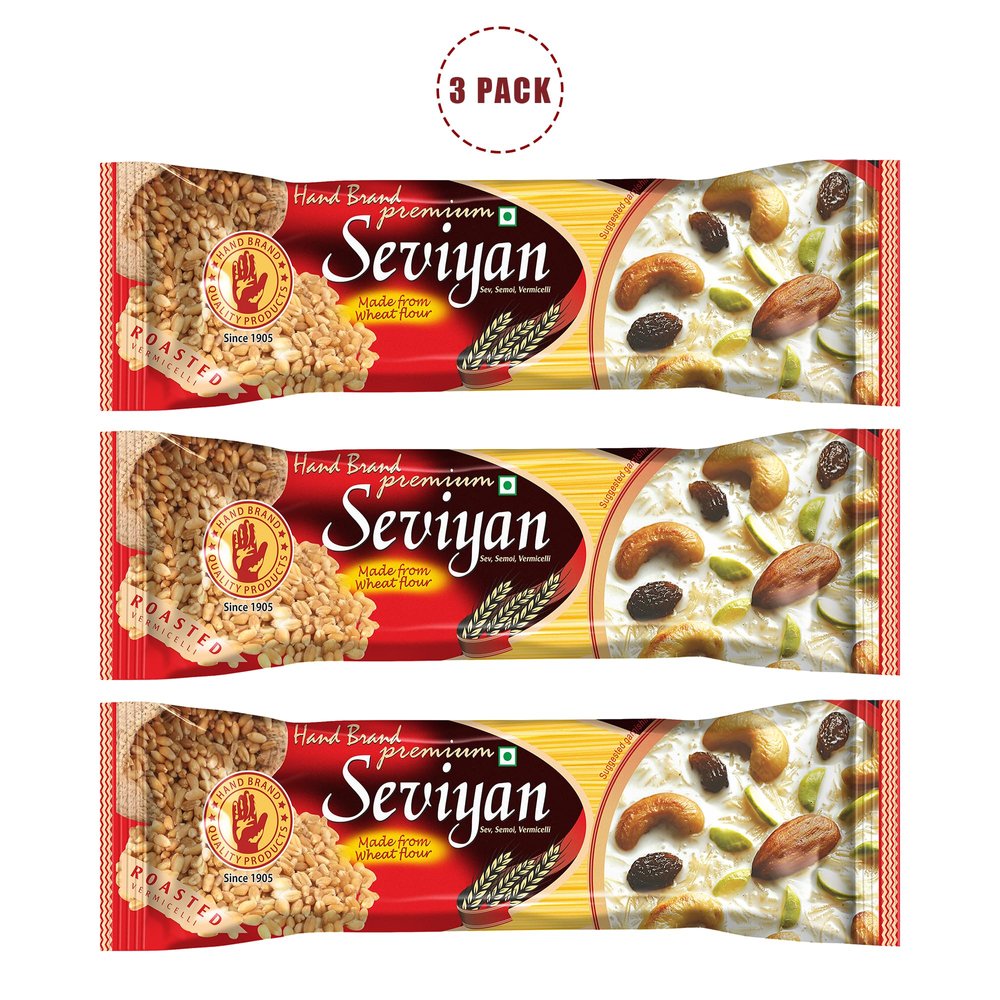 Hand Brand Premium Roasted Seviyan - 450 gm Pack of -3