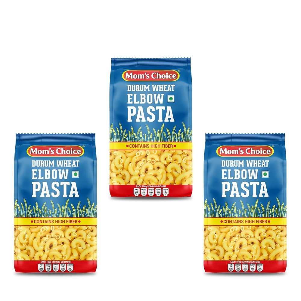 Mom's Choice Macaroni Elbow Pasta - 400 gm Pack of -3