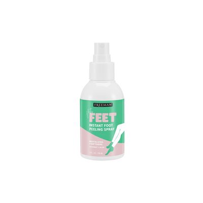 FREEMAN Beauty Flirty Feet Instant Peeling Foot Spray, Coconut and Aloe, Blue, 4 Fl Oz