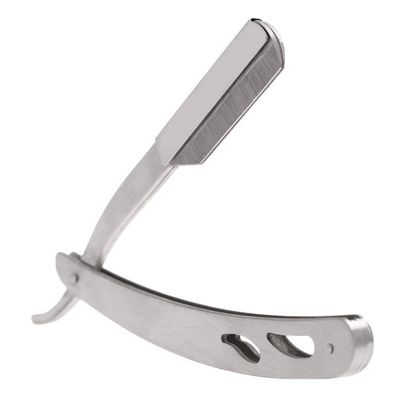 ClubBeauty Barber Stainless Steel Straight Edge Barber Razor Folding Shaving Shaver Without Blade for Men