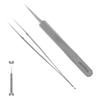 MUZE Professional Facial Milia Removal and Whitehead Pointed Tweezers - Precision Sharp Needle Nose Tool for Blackhead ,Pimple Popper & Fat Particles Remover - Zit and Pimple Acne Removal view 1